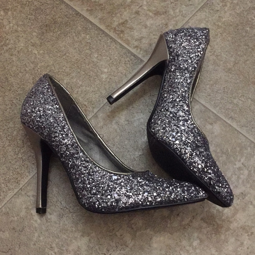 Sparkly Grey Heels